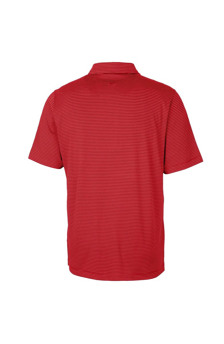 Cutter & Buck Men's Cutter & Buck  Red Georgia Bulldogs Alumni Logo Forge Pencil Stripe Stretch DryTec Polo, Alternate, color, 