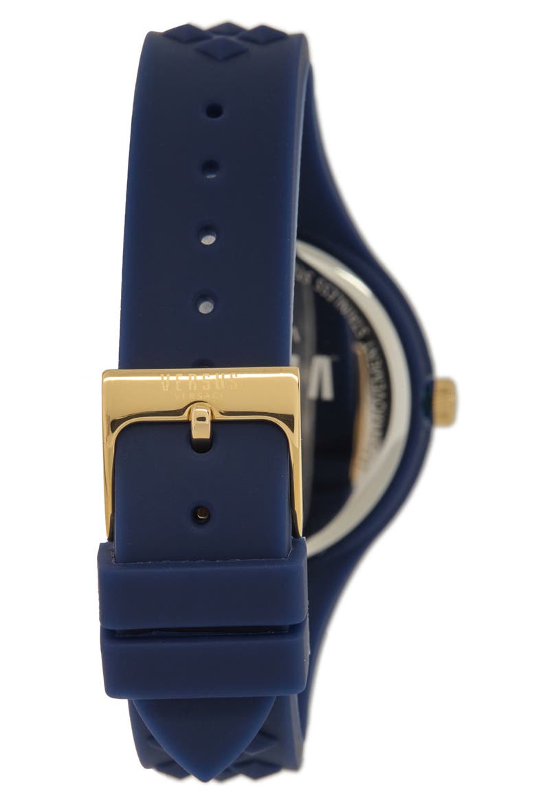 Fire Island Silicone Strap Watch, 39mm, Alternate, color, BLUE