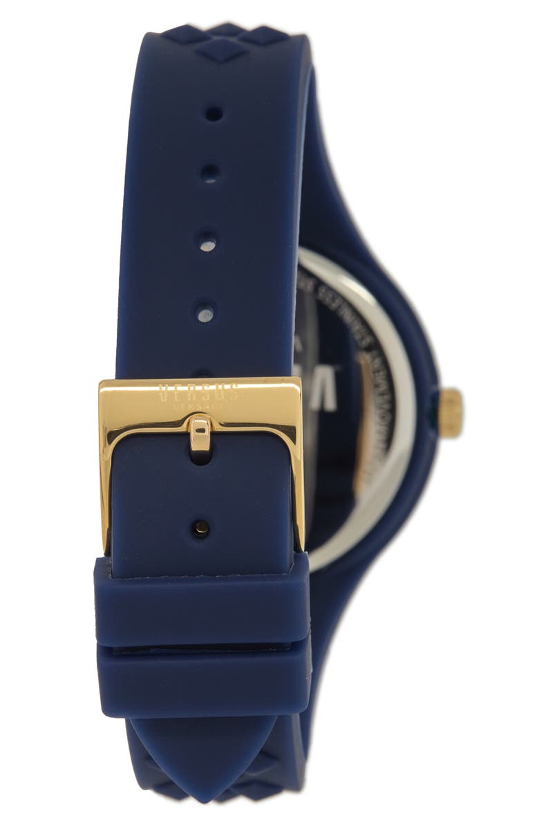 VERSUS Versace Fire Island Silicone Strap Watch, 39mm, Alternate, color, Blue