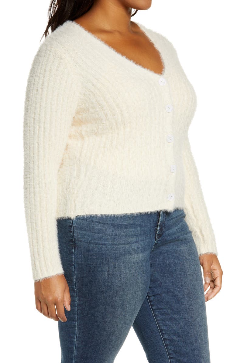 ASTR the Label Fuzzy Crop Cardigan, Alternate, color,