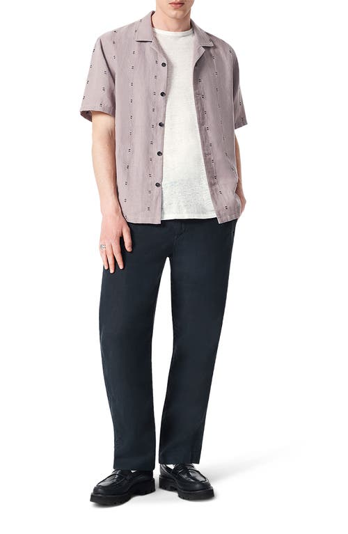 Rag & Bone Avery Camp-collar Embroidered Linen Shirt
