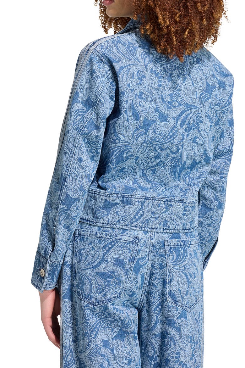 Paisley Track Jacket, Alternate, color, MEDIUM VINTAGE/ LIGHT DENIM