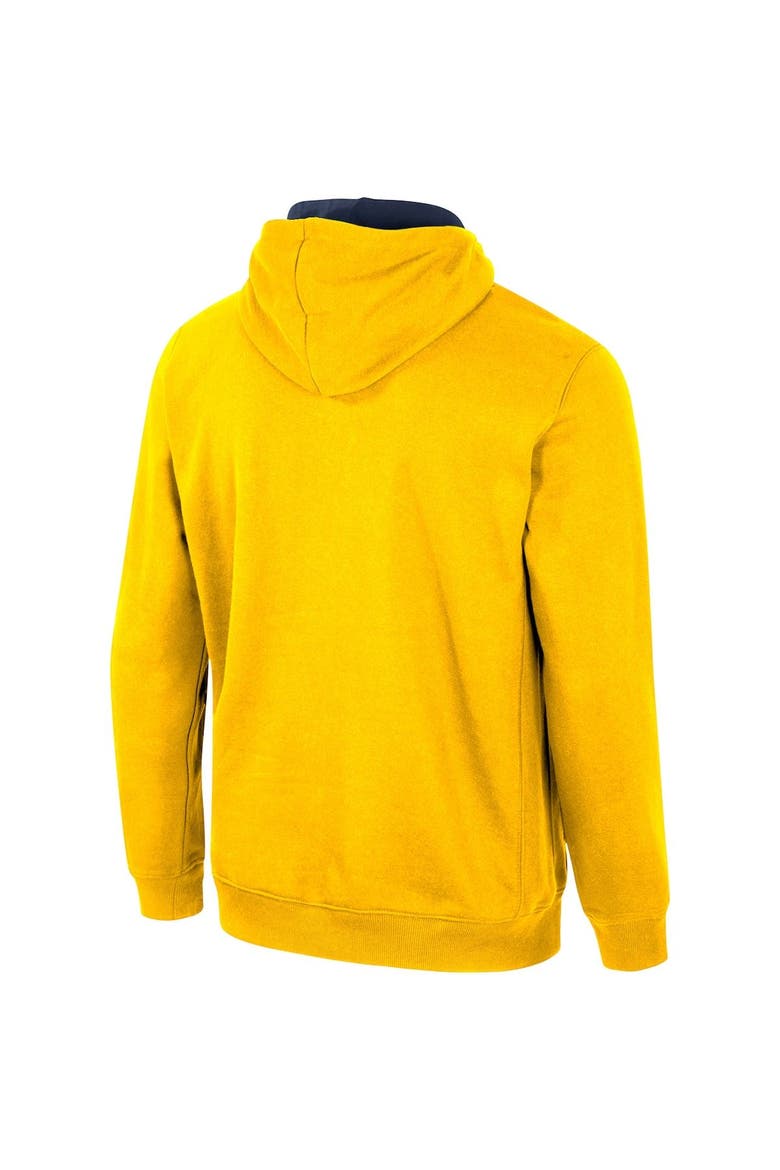 Men's Colosseum Maize Michigan Wolverines Half-Zip Hoodie, Alternate, color, Maize