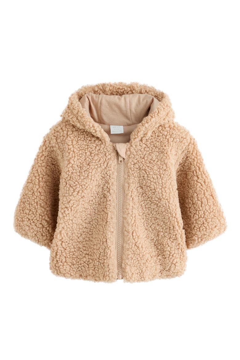 Kids' Bunny Borg Character Fleece Jacket, Main, color, BROWN