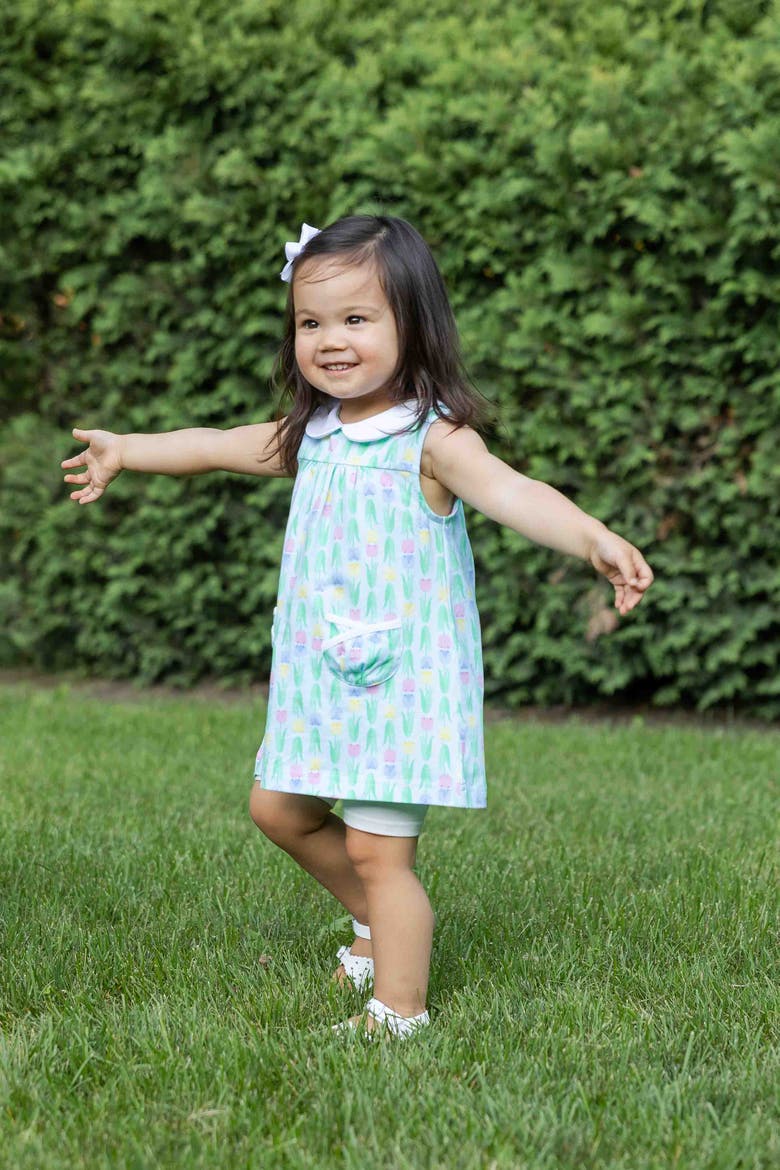 Printed Knit Tulip Pocket Dress, Alternate, color, Multi