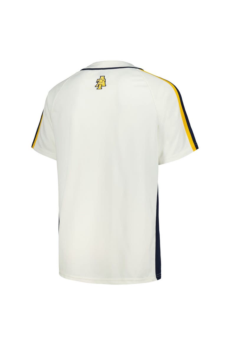 Men's Colosseum Cream North Carolina A&T Aggies Ruth Button-Up Baseball Jersey, Alternate, color, Cream