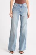 Re/Done The Californian High Waist Raw Hem Flare Leg Jeans