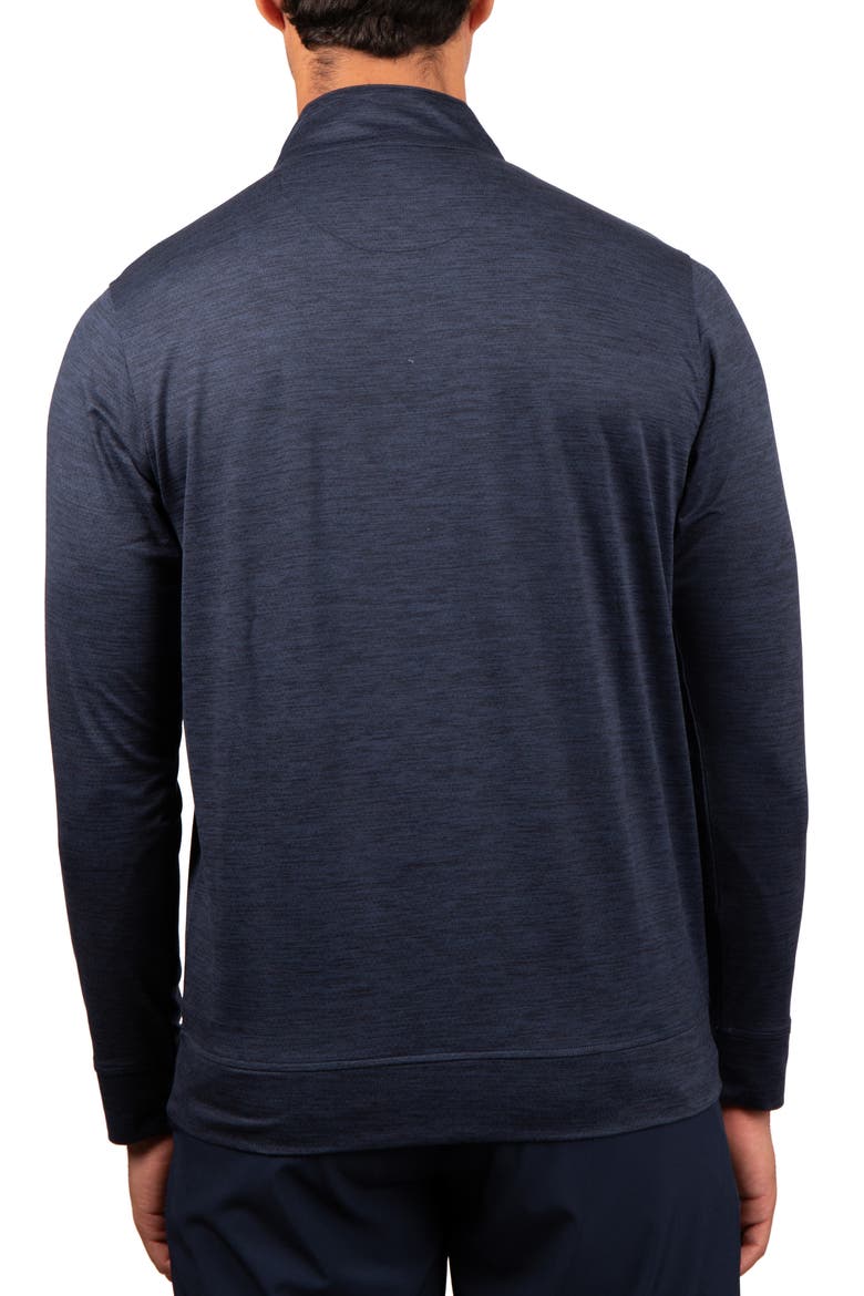 Solid Mesh Quarter Zip Sweater, Alternate, color, NAVY