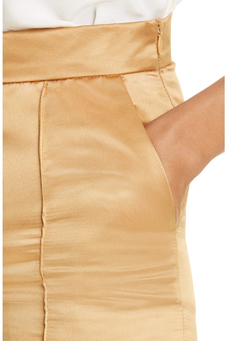 Neko Satin Flare Pants, Alternate, color, WHEAT