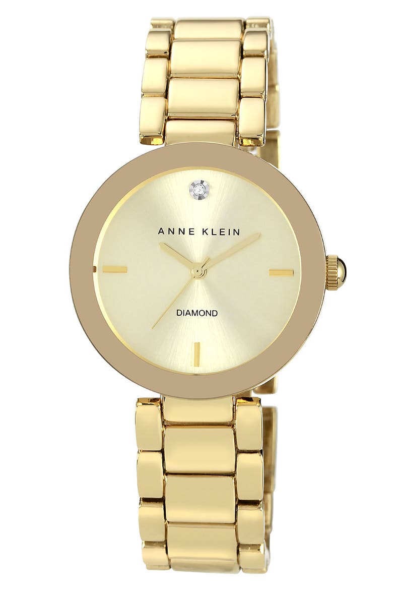 Mirror Bezel Bracelet Watch, 32mm, Main, color, GOLD
