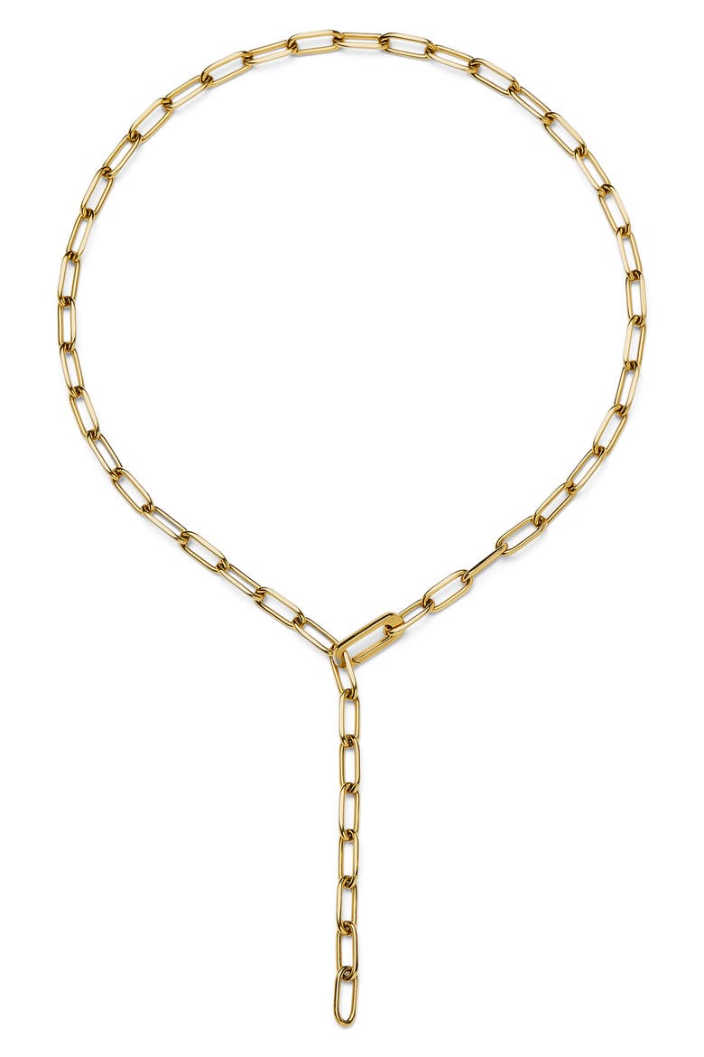 Classic Paperclip Chain Necklace, Alternate, color, GOLD