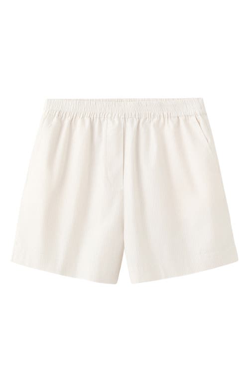 MANGO Pull-On Cotton Shorts in Ecru at Nordstrom, Size Small