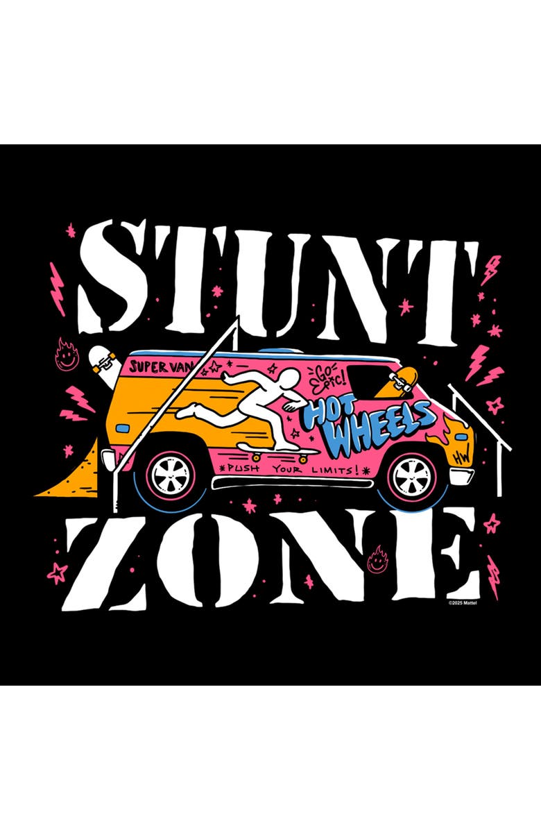 Hot Wheels Men's Hot Wheels Stunt Zone Artistic Van Graphic T-Shirt, Alternate, color, Black