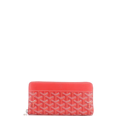 Matignon Zip Wallet Coated Canvas with Leather