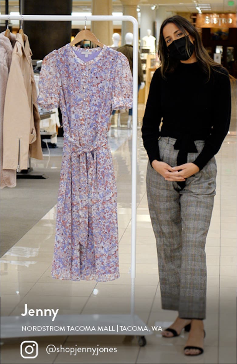 Floral Puff Sleeve Midi Dress, sales video thumbnail