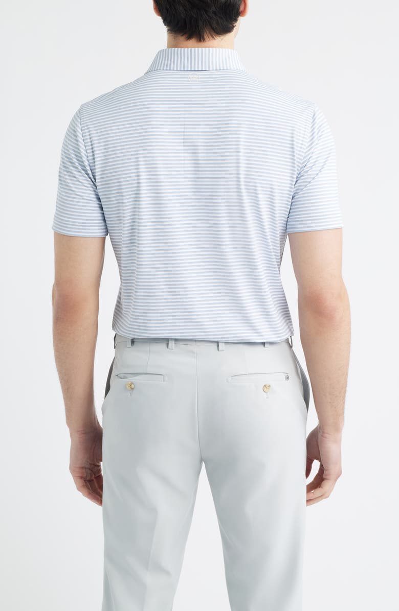 Peter Millar Echo Performance Jersey Golf Polo, Alternate, color, White/ Gale Grey