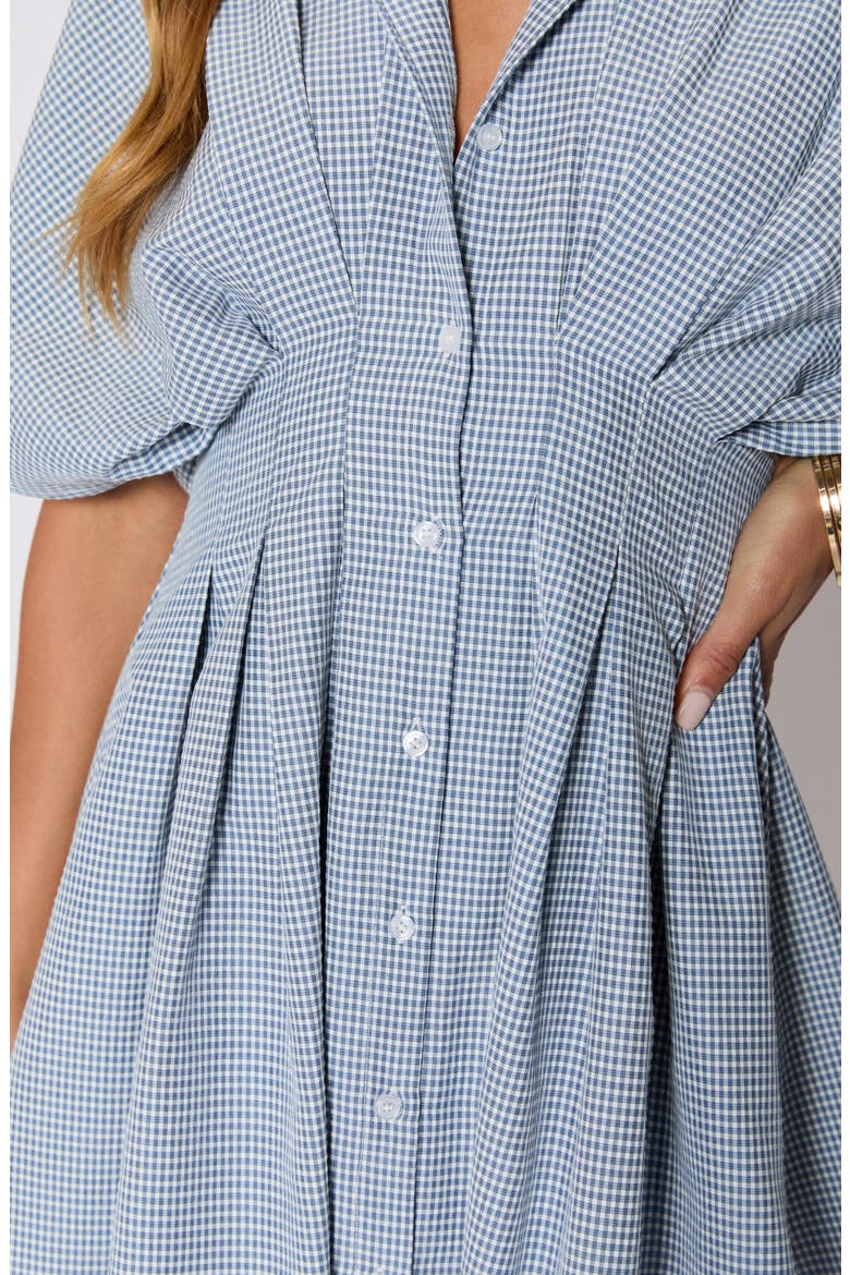 Benson Pleated Shirtdress (Nordstrom Exclusive), Alternate, color, BLUE/ WHITE
