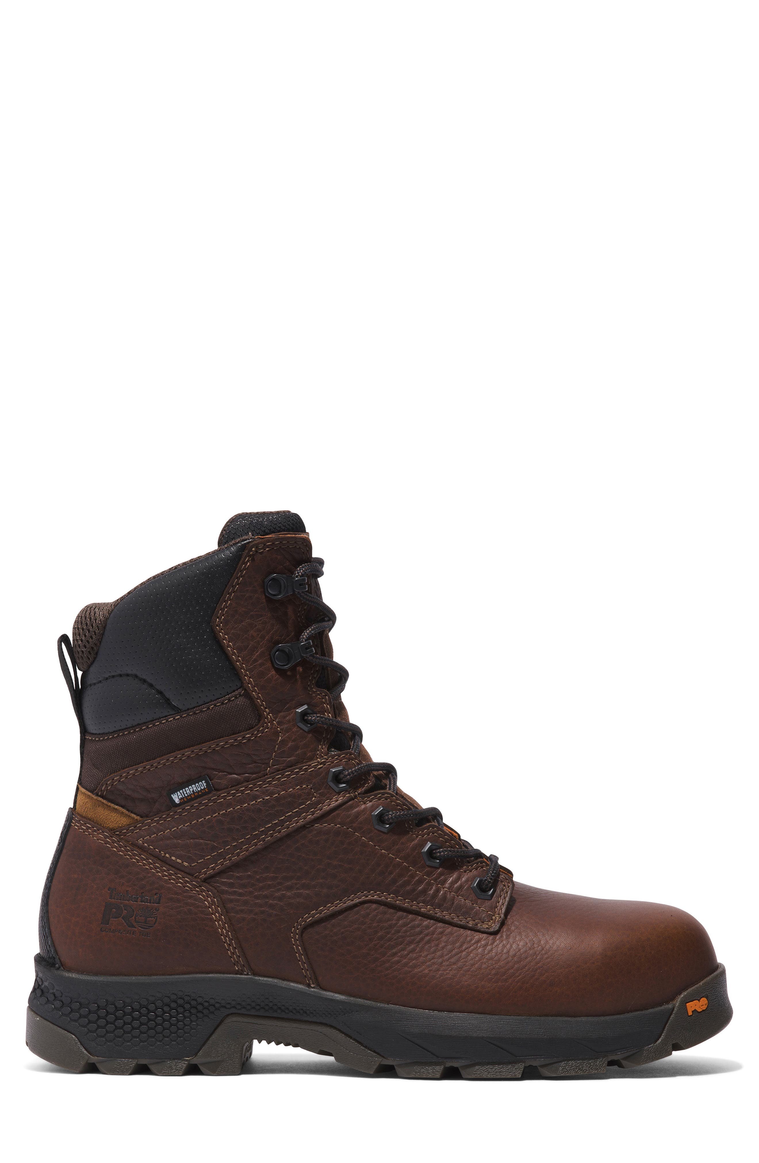 Timberland TiTAN EV 8" Composite Toe Waterproof Work Boot, Alternate, color, Brown