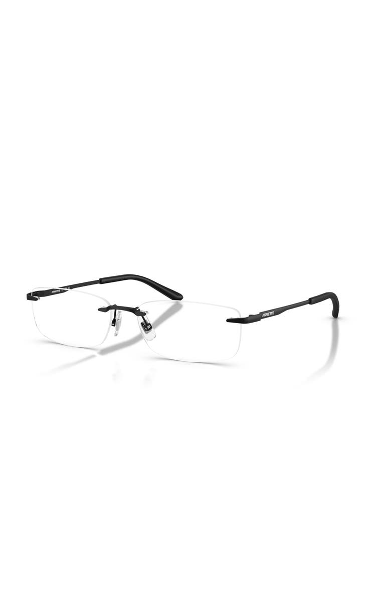 ARNETTE 58mm Rectangle optical glasses, Main, color, Black