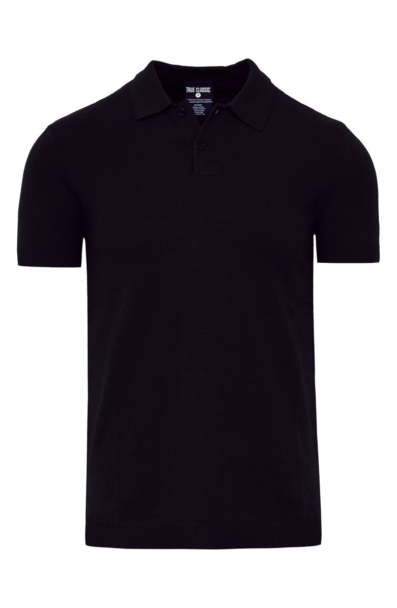 True Classic Sweater Polo, Alternate, color, Black