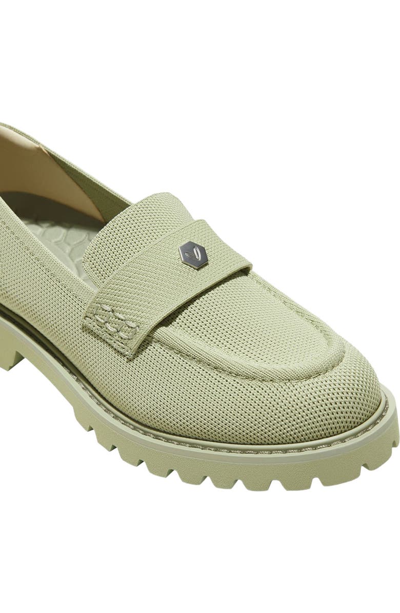 VIVAIA Round-Toe Platform Chunky Heel Loafers, Alternate, color, Matcha