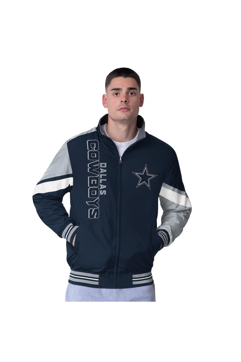 Men's G-III Sports by Carl Banks Navy Dallas Cowboys Strong Arm Reversible Full-Zip Jacket, Alternate, color, Navy