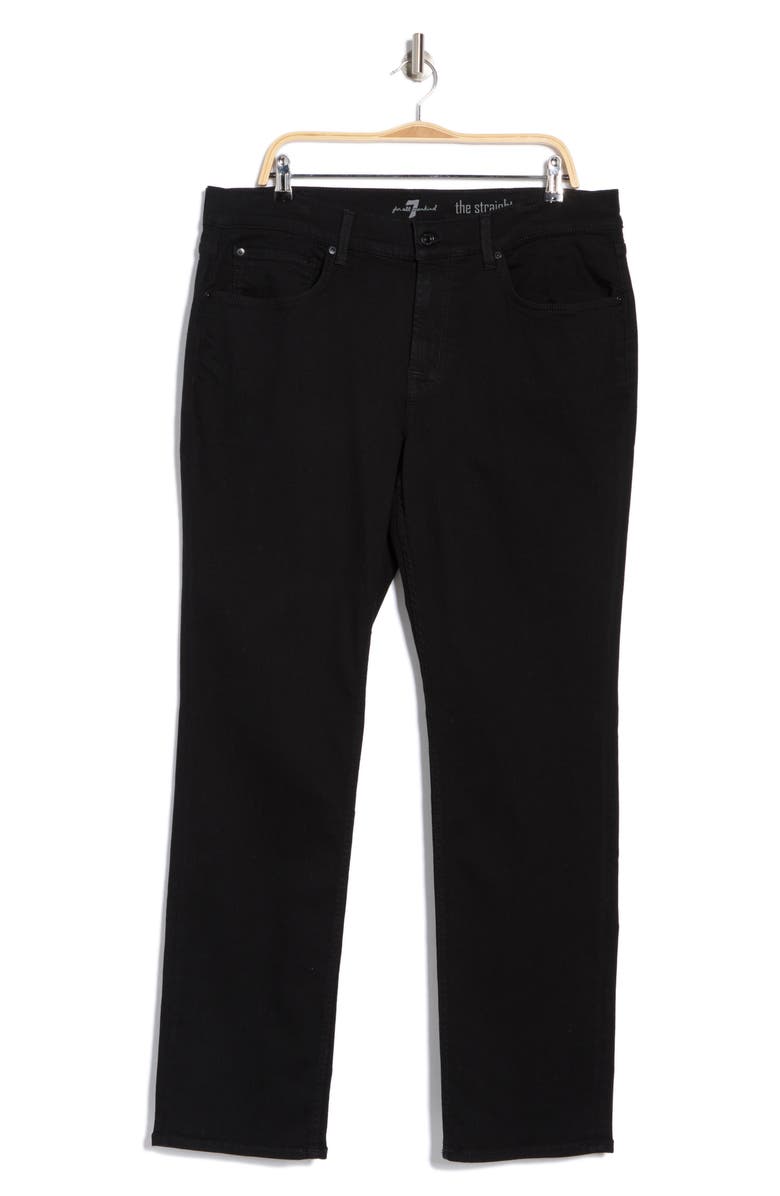7 For All Mankind The Straight Comfort Luxe Jeans, Main, color, Blk Onyx
