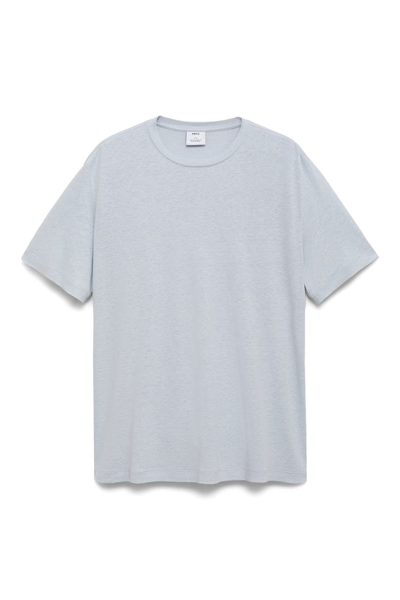 Slim Fit Linen Blend T-Shirt, Alternate, color, AQUA GREEN