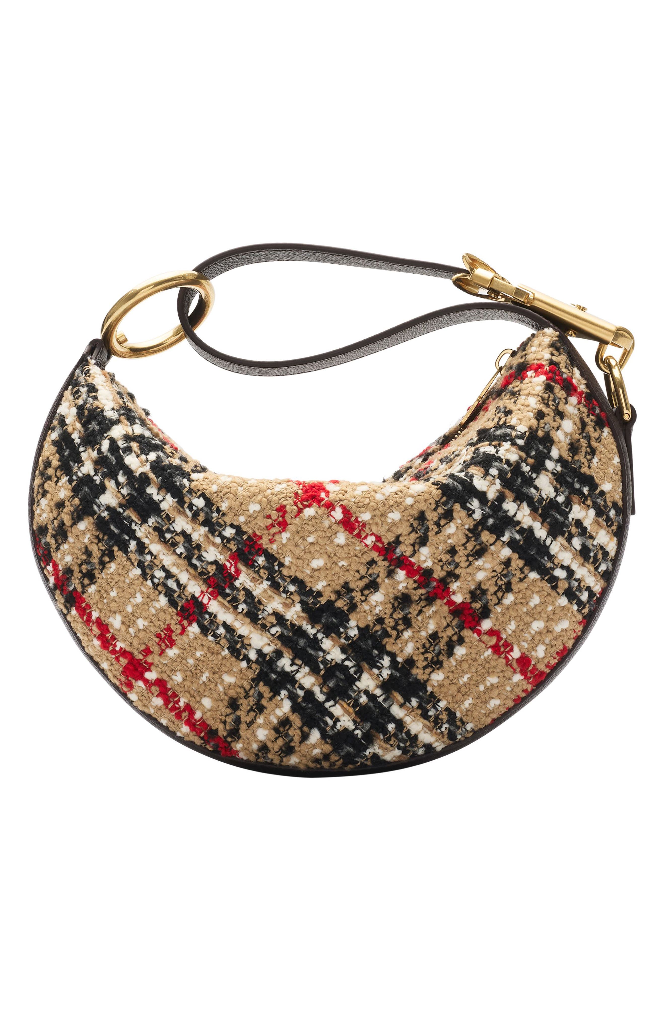 Burberry Knight Check Bouclé Bag, Alternate, color, 