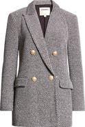 L'AGENCE Riva Double Breasted Knit Blazer
