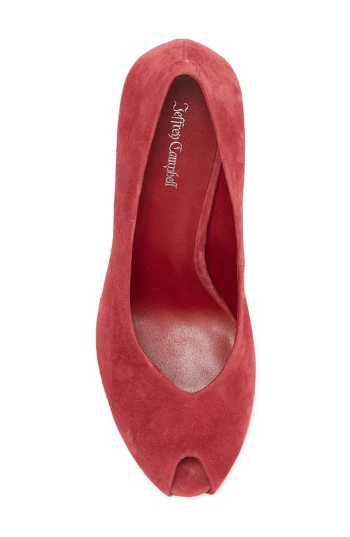 Jeffrey Campbell Sherille Peep Toe Pump In Dusty Berry Suede