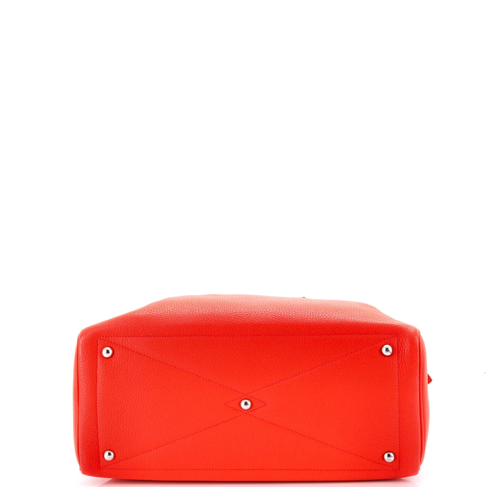 Pre-Owned Hermes Victoria II Bag Clemence 35, Alternate, color, Orange Poppy