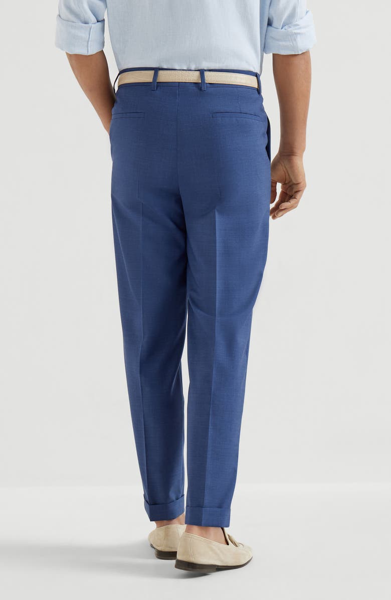 Brunello Cucinelli Trousers with pleats, Alternate, color, Royale Blue