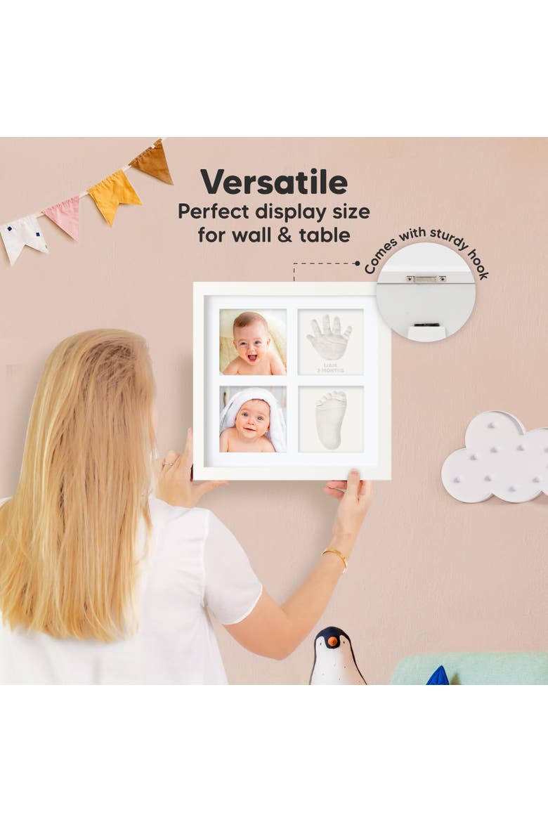 Ever Baby Hand & Footprint Keepsake Frame, Alternate, color, Alpine White