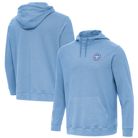 Men's Antigua Heather Powder Blue Tennessee Titans Cloud Hoodie