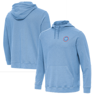 ANTIGUA Men's Antigua Heather Powder Blue Tennessee Titans Cloud Hoodie