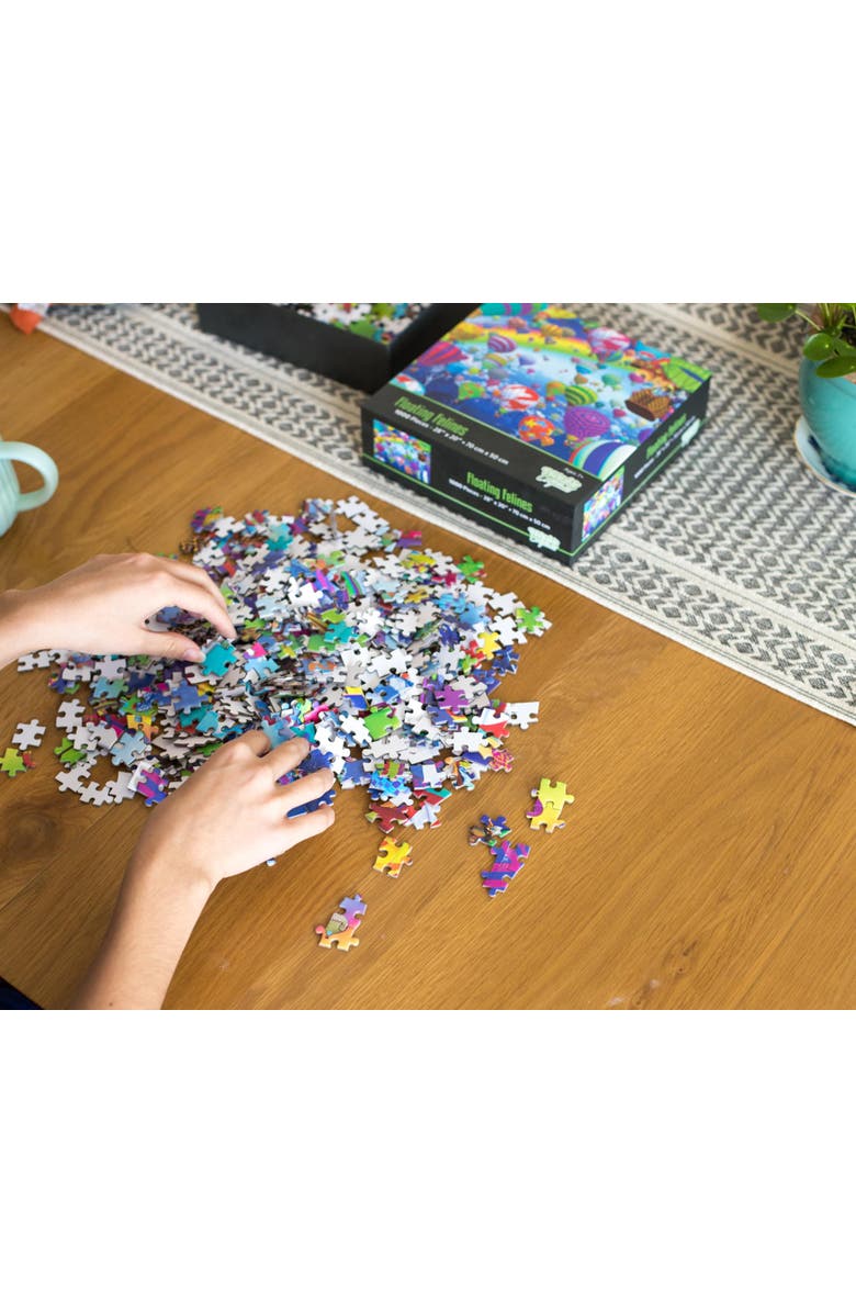 Toynk Floating Felines Hot Air Balloon Puzzle | 1000 Piece Jigsaw Puzzle, Alternate, color, Multi-Color