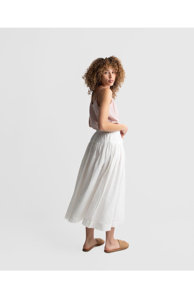 World of Crow Pure White Midi Skirt, Alternate, color,