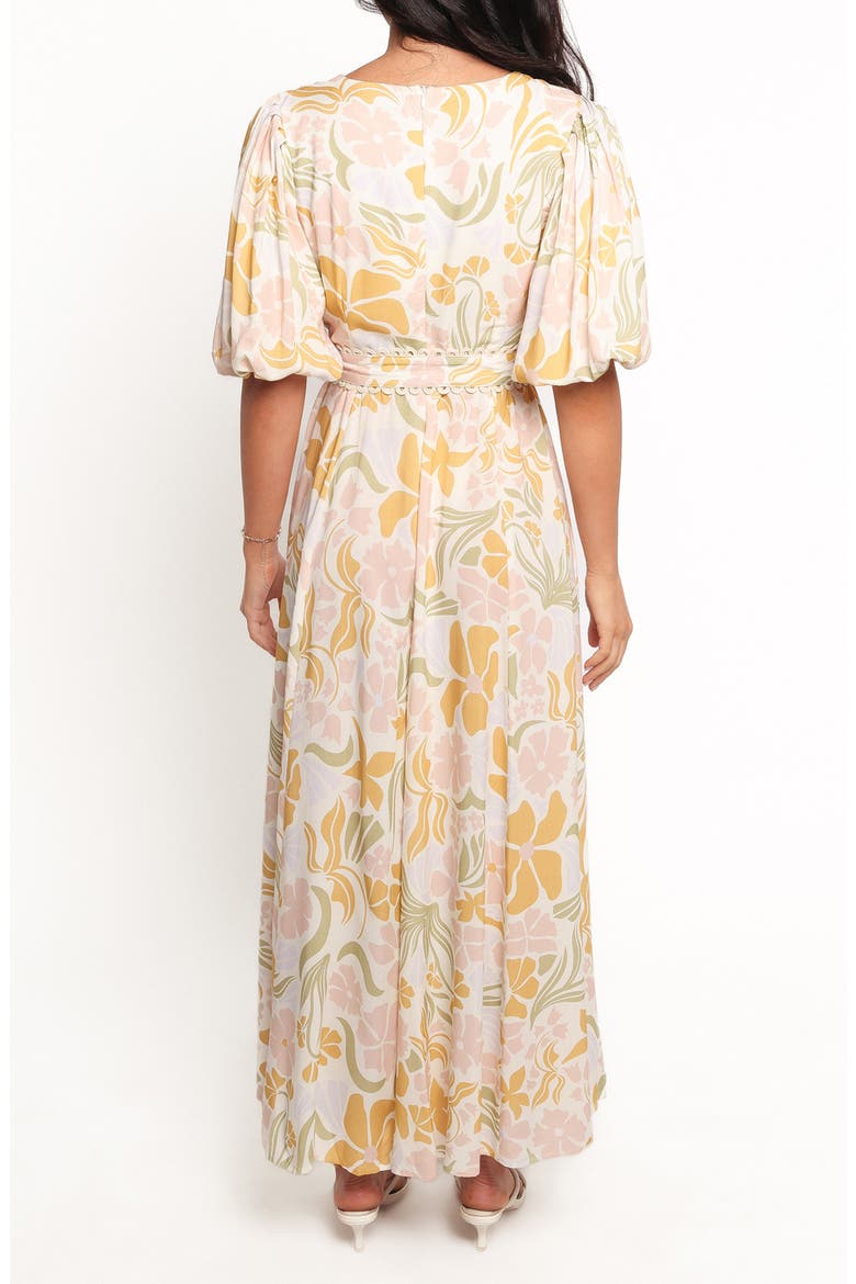 Reva Floral Print Maxi Dress, Alternate, color, ALILA