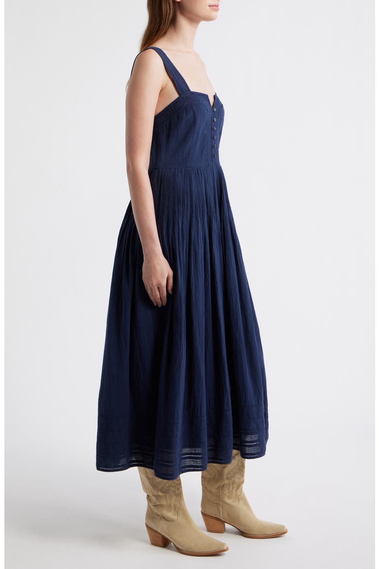 The Daybreak Cotton Midi Dress, Alternate, color, NAVY