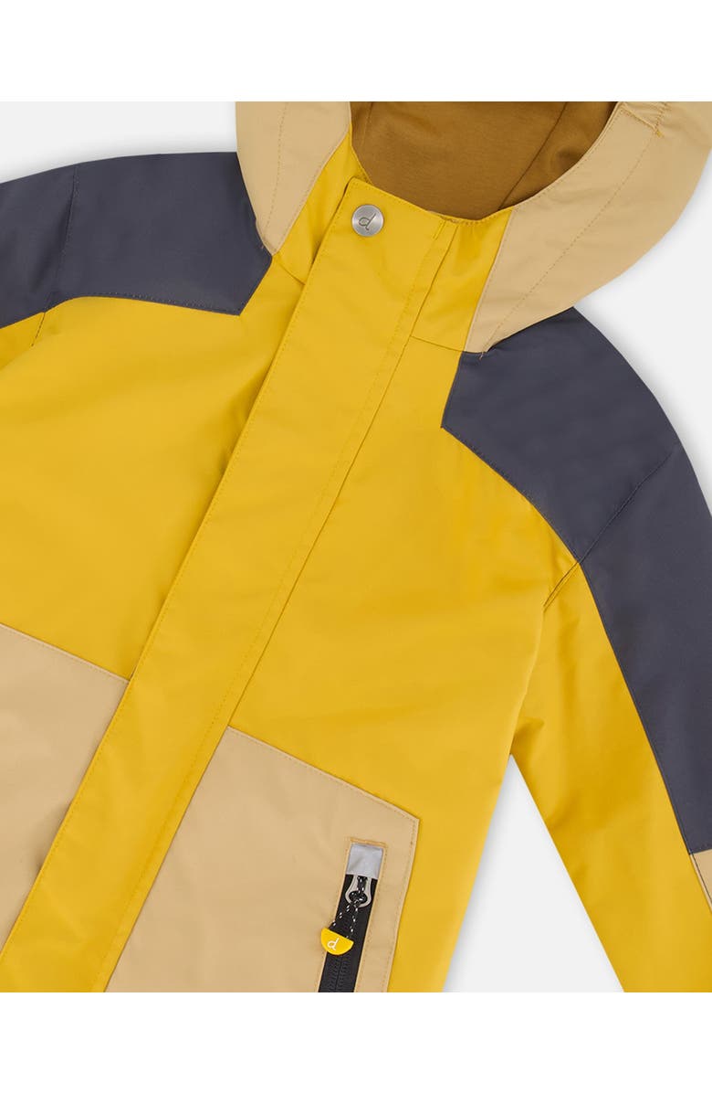 Deux par Deux Little Boy's 3 In 1 Mid Season Set Colorblock Yellow, Beige And Gray, Alternate, color, 