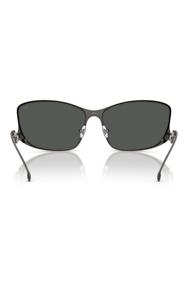 65mm Pillow Sunglasses, Alternate, color, MATTE GUN METAL / DARK GREY