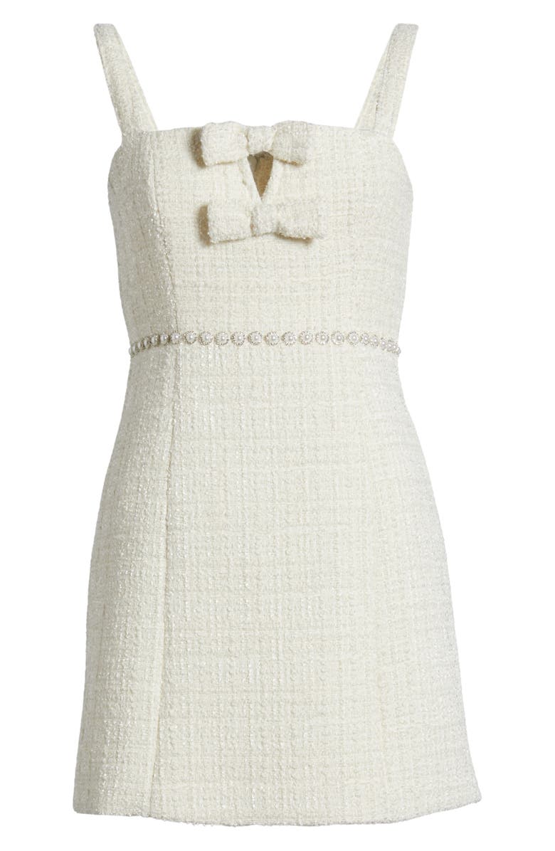 LIKELY Esta Faux Pearl Detail Tweed Cocktail Minidress, Alternate, color, 