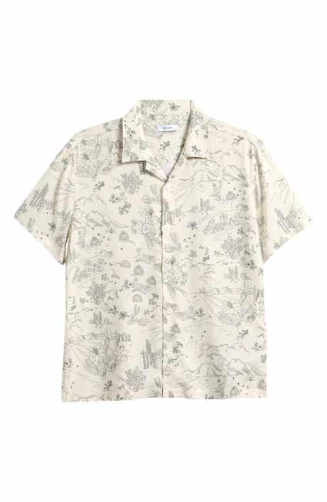 Reiss Kids' Short Sleeve Woven Camp Shirt