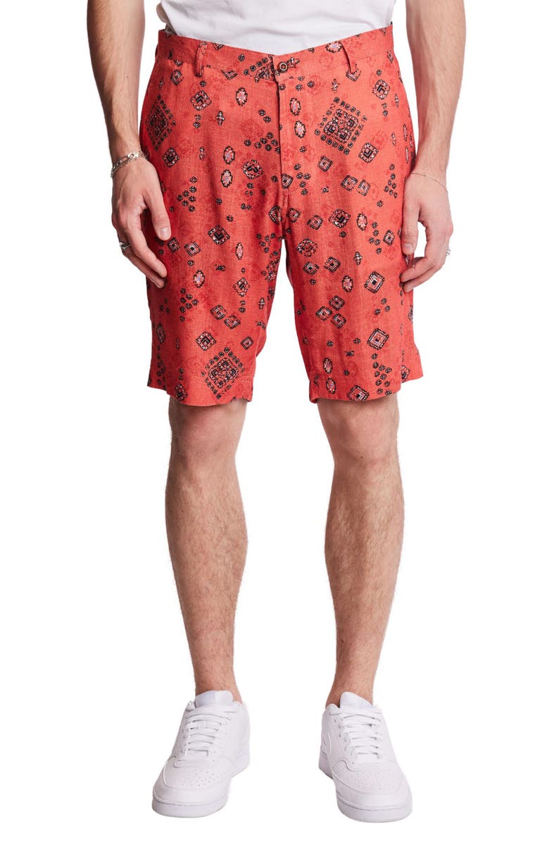 PAISLEY & GRAY Felix Slim Fit Shorts, Main, color, Marrakesh Orange