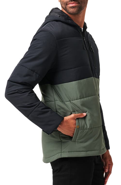 Travismathew Torch Runner Colorblock Quilted Hooded Jacket