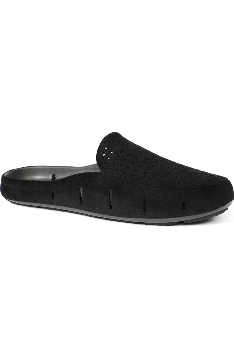 FLOAFERS Sunset Slide Mule, Main, color, Black Vegan Suede