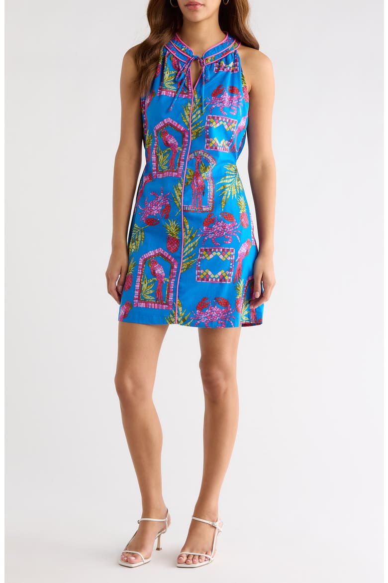 Bally Tropical Gloria Dress, Main, color, PINK-BLUE-GREEN