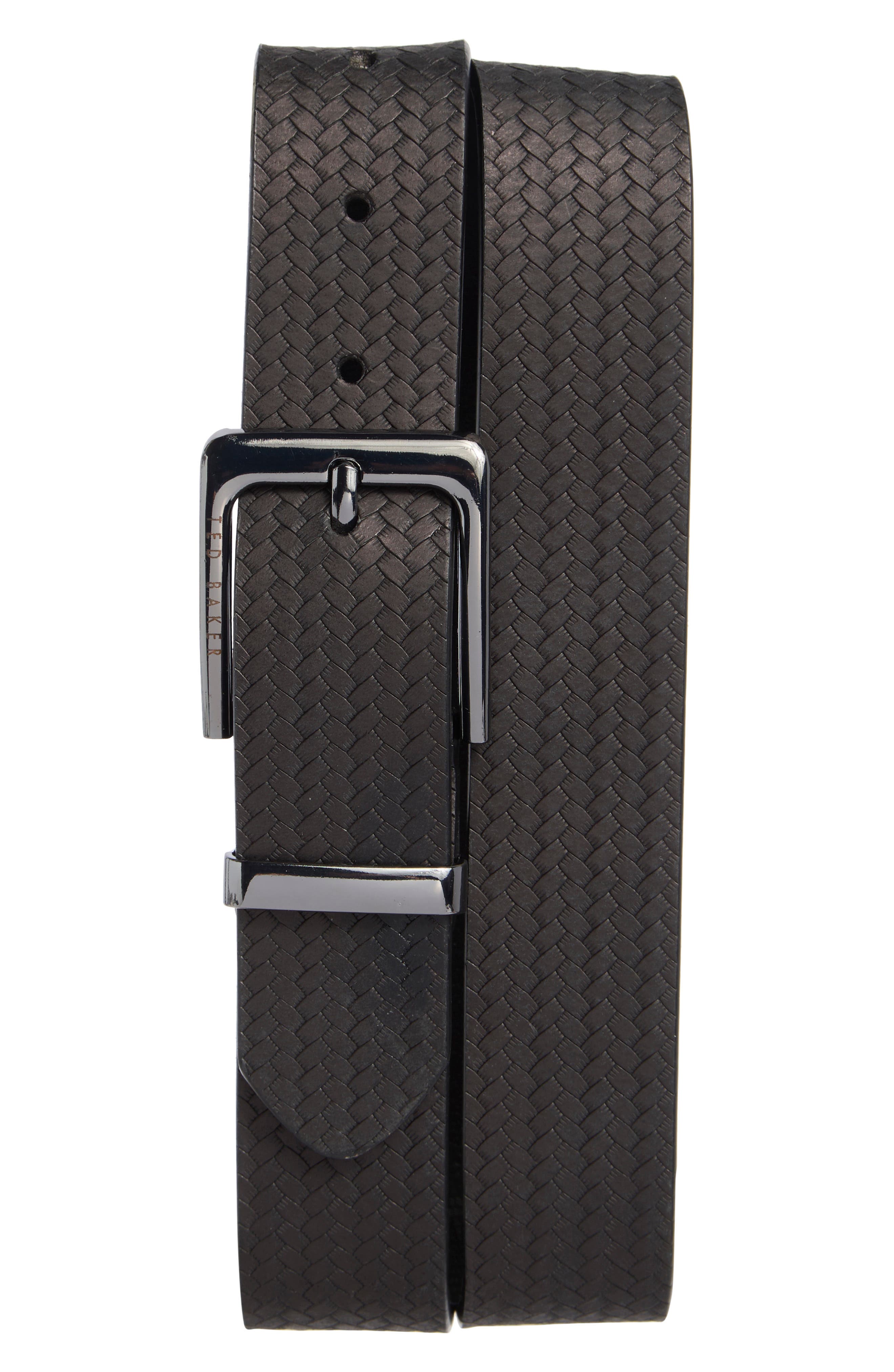Ted Baker London Reversible Embossed Leather Belt