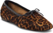 Freda Salvador Jada Square Toe Genuine Calf Hair Ballet Flat